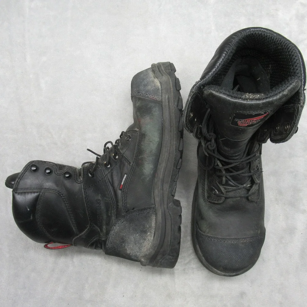 Red Wing Mens 11D Boots‎ Black King Toe 3512 Leather Waterproof Safety Toe Work